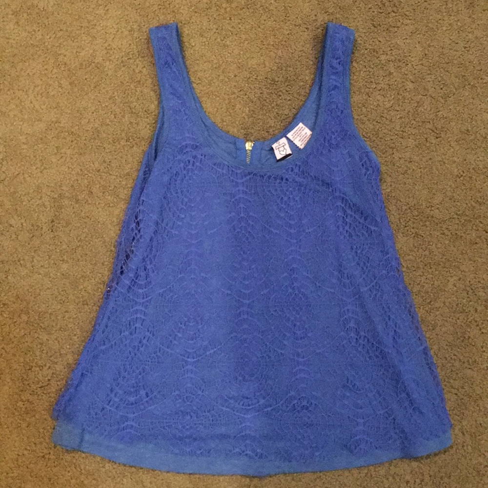 Blue Mesh Tank top